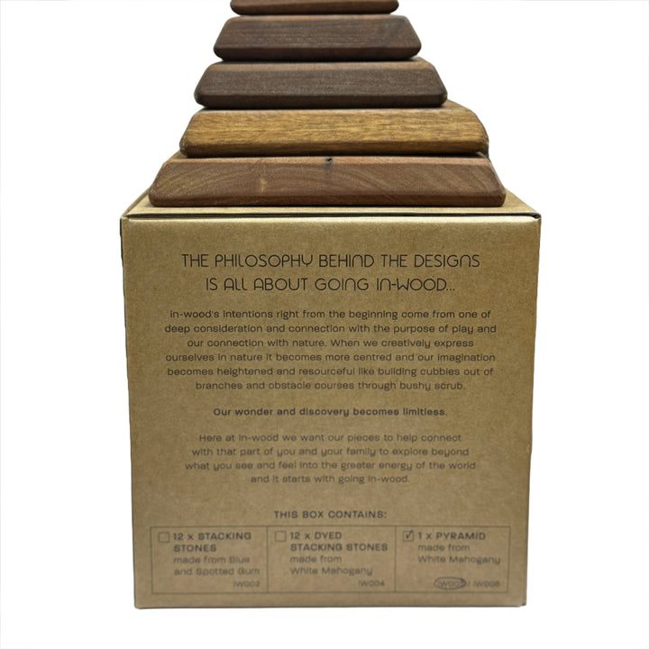 In Wood Sacred Geometric Pyramid In Wood Wooden Blocks at Little Earth Nest Eco Shop