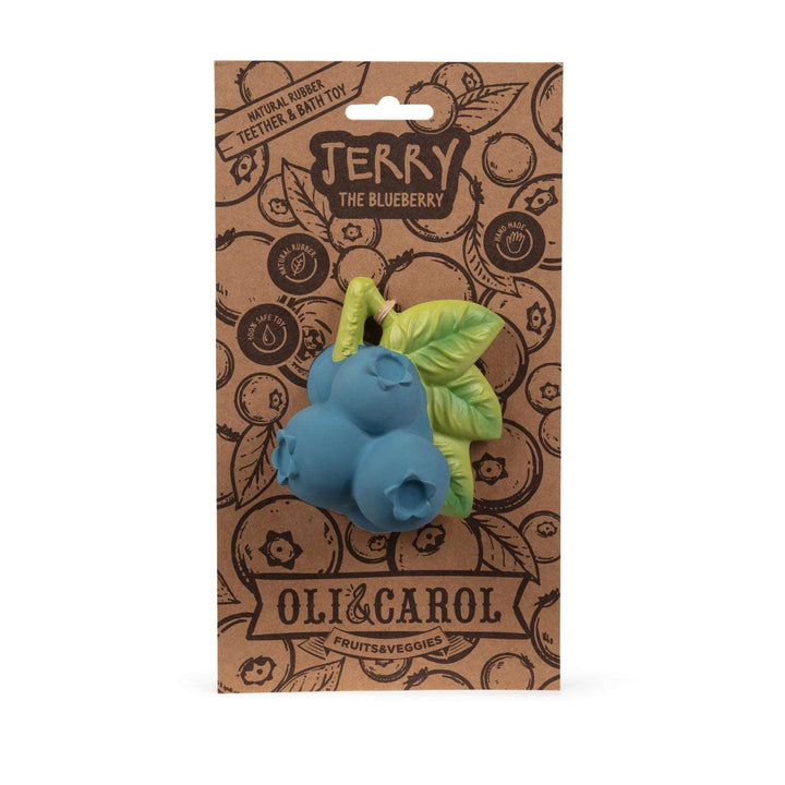 Jerry the Blueberry Teether by Oli and Carol Oli and Carol Dummies and Teethers at Little Earth Nest Eco Shop