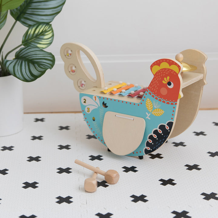 Musical Chicken Manhattan Toy Musical Toys at Little Earth Nest Eco Shop
