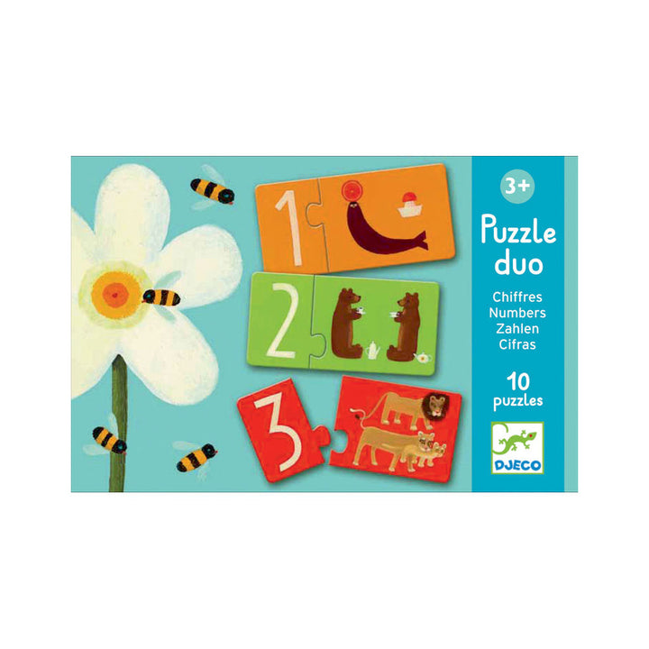Djeco Duo Puzzle Djeco Puzzles Numbers at Little Earth Nest Eco Shop