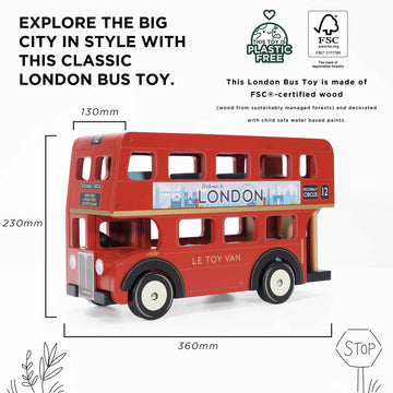 Le Toy Van London Bus Le Toy Van Play Vehicles at Little Earth Nest Eco Shop