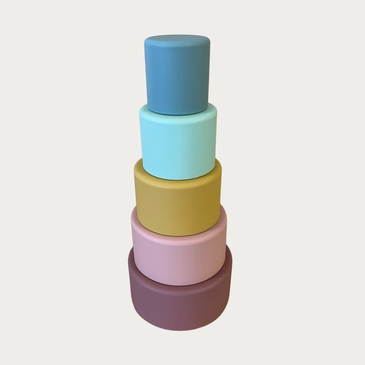 Nature Bubz Silicone Stacking and Nesting Cups Nature Bubz Baby Activity Toys at Little Earth Nest Eco Shop