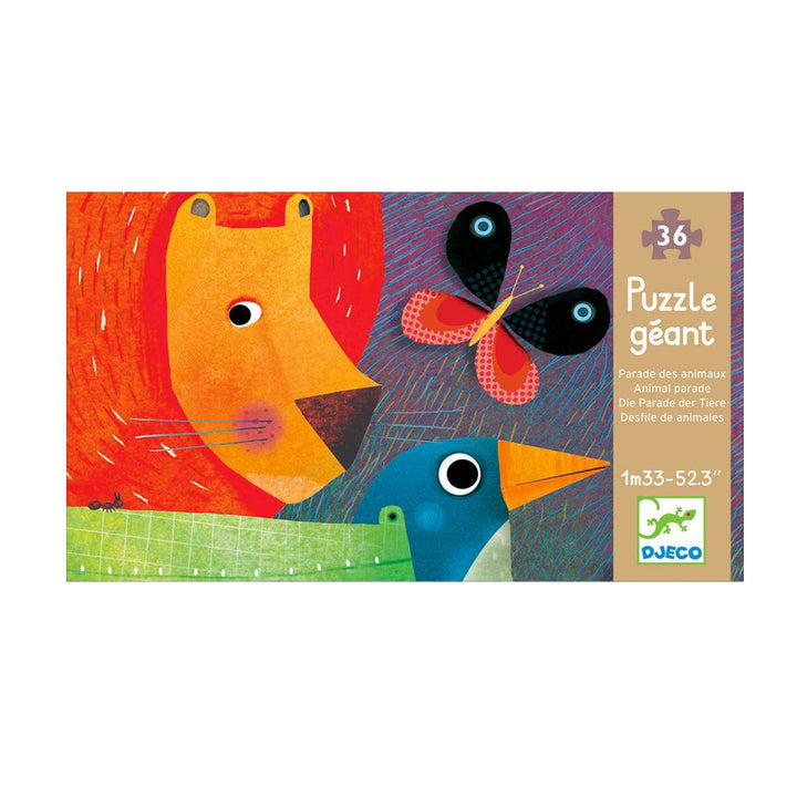 Djeco Animal Parade Puzzle 36 Piece Djeco Puzzles at Little Earth Nest Eco Shop