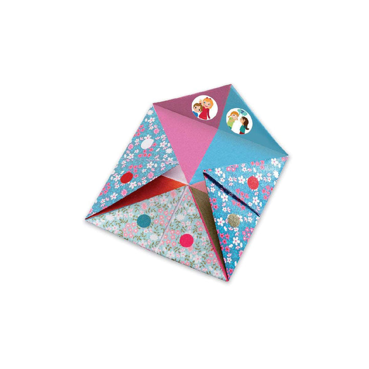 Djeco Origami Fortune Tellers Flowers Djeco Origami Paper at Little Earth Nest Eco Shop