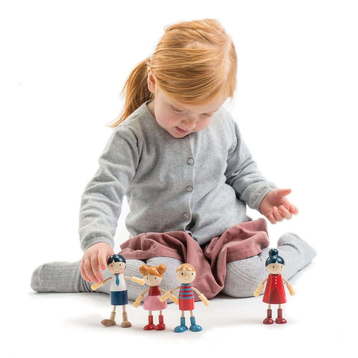 Flexible Wooden Doll Family by Tender Leaf Toys Tenderleaf Toys Dolls, Playsets & Toy Figures at Little Earth Nest Eco Shop