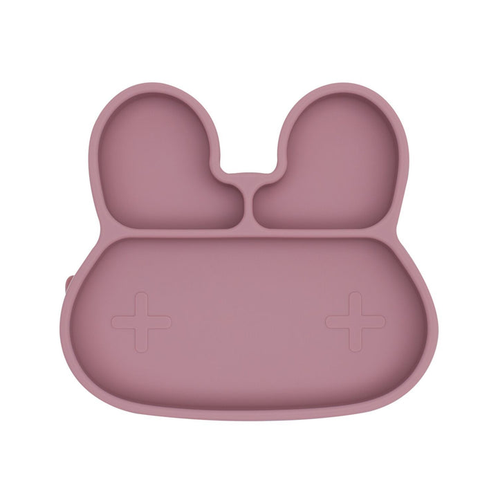 We Might Be Tiny Stickie Plate We Might Be Tiny Dinnerware Bunny / Dusty Rose at Little Earth Nest Eco Shop