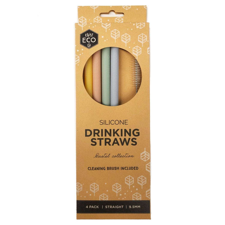 Ever Eco Silicone Straws Ever Eco Lifestyle Straight at Little Earth Nest Eco Shop