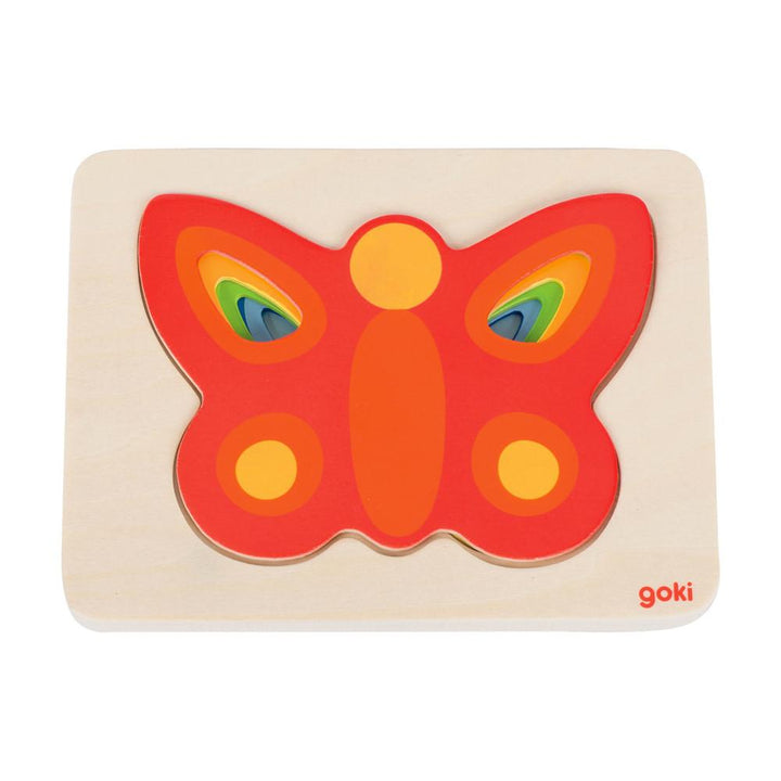 Goki 5 Layer Butterfly Puzzle Goki Puzzles at Little Earth Nest Eco Shop