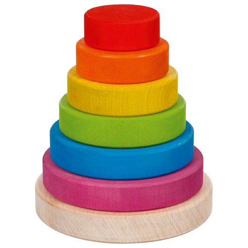Goki Wooden Rainbow Stacker Goki Sorting and Stacking Toys at Little Earth Nest Eco Shop