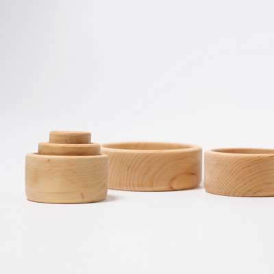 Grimms Natural Bowls Set of 5 Grimms Toys at Little Earth Nest Eco Shop