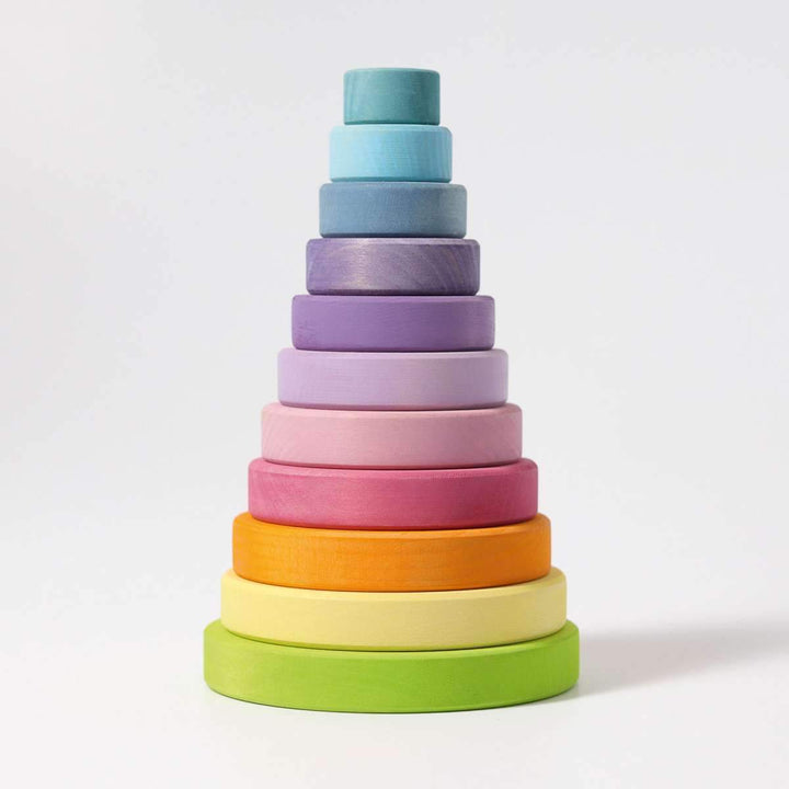 Grimms Pastel Stacking Tower Grimms Wooden Blocks at Little Earth Nest Eco Shop