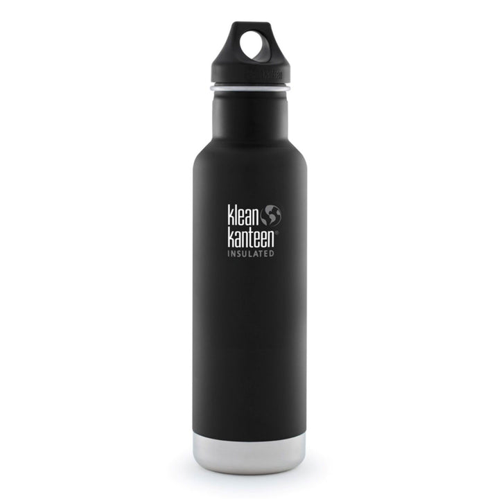 Klean Kanteen Stainless Steel Insulated Classic Water Bottle Klean Kanteen Water Bottles 592ml 20oz / Shale Black at Little Earth Nest Eco Shop