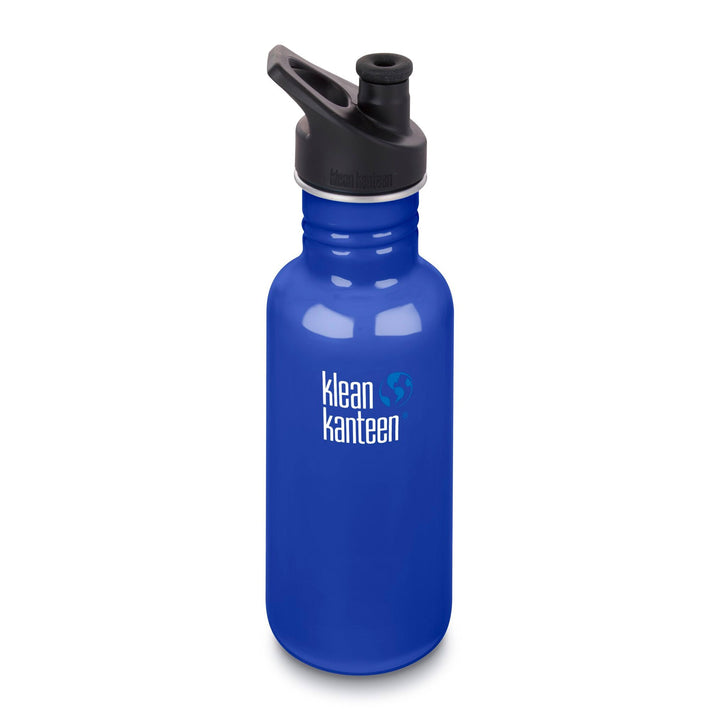Klean Kanteen Stainless Steel Classic Water Bottle Klean Kanteen Water Bottles 532ml 18oz / Coastal Waters at Little Earth Nest Eco Shop