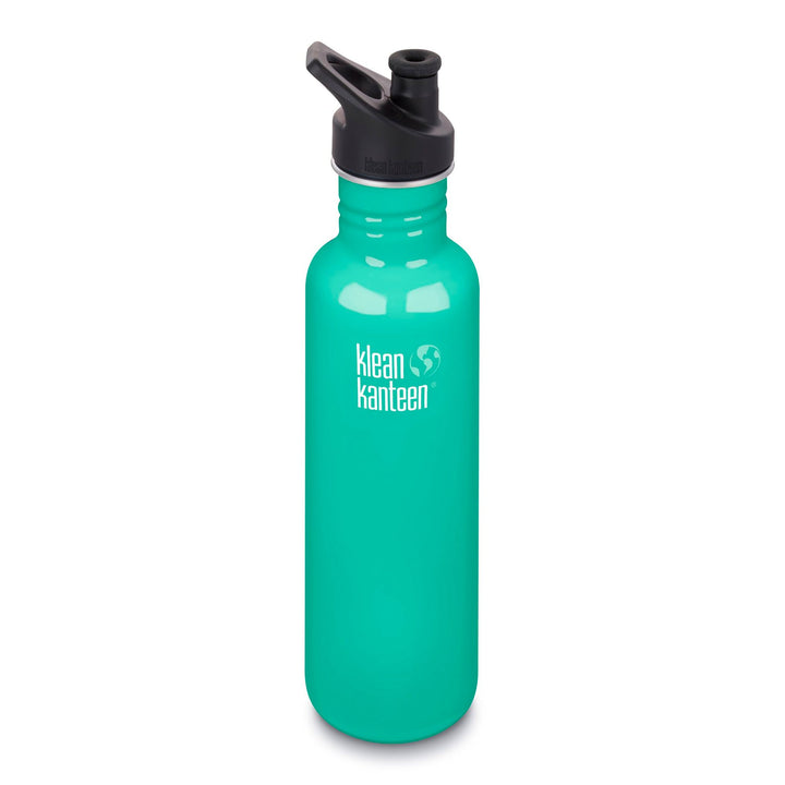 Klean Kanteen Stainless Steel Classic Water Bottle Klean Kanteen Water Bottles 800ml 27oz / Sea Crest at Little Earth Nest Eco Shop