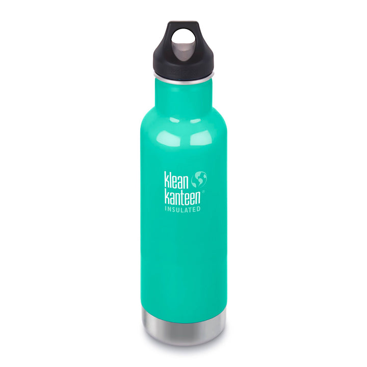 Klean Kanteen Stainless Steel Insulated Classic Water Bottle Klean Kanteen Water Bottles 592ml 20oz / Sea Crest at Little Earth Nest Eco Shop