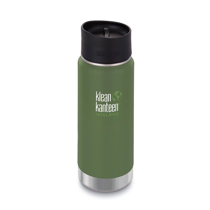 Klean Kanteen Wide Mouth Insulated Stainless Steel Water Bottle Klean Kanteen Water Bottles 473ml 16oz / Vineyard Green at Little Earth Nest Eco Shop