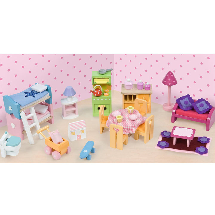 Le Toy Van Starter Furniture Set Le Toy Van Dollhouse Accessories at Little Earth Nest Eco Shop