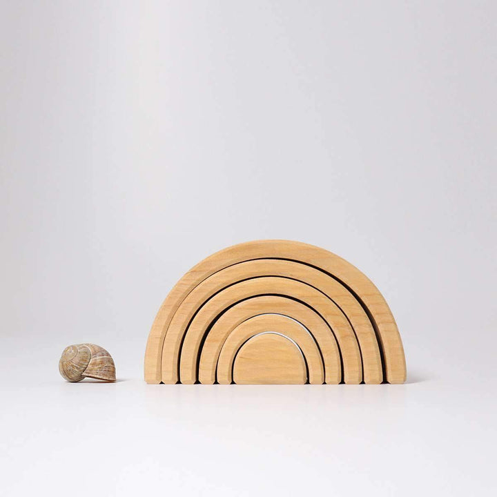 Grimms Natural Wooden Rainbow Grimms Wooden Blocks Medium at Little Earth Nest Eco Shop