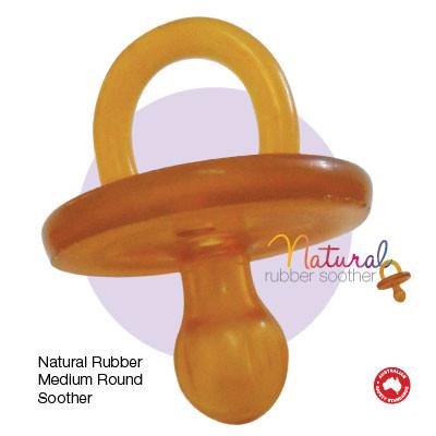 Make U Well Natural Rubber Soother Pacifier Dummy - Round Pack of 2 Make U Well Dummies and Teethers at Little Earth Nest Eco Shop