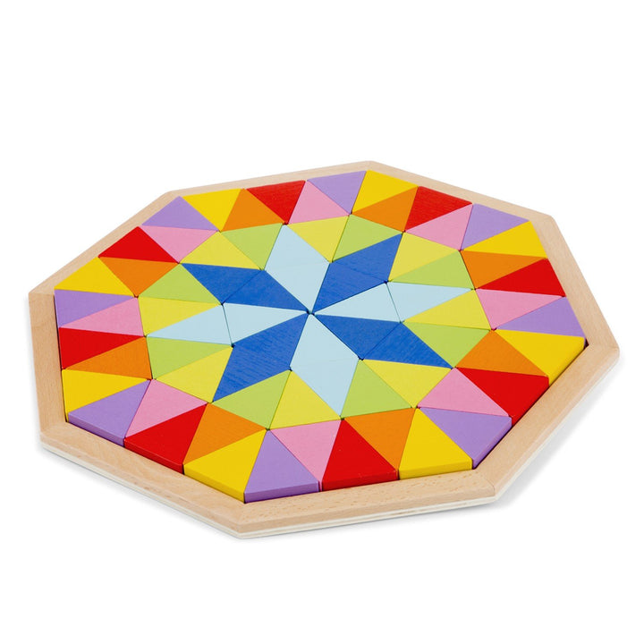 New Classic Toys Rainbow Wooden Octagon Puzzle New Classic Toys Puzzles at Little Earth Nest Eco Shop