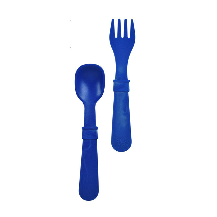 Replay Fork and Spoon Set Replay Lifestyle Navy Blue at Little Earth Nest Eco Shop