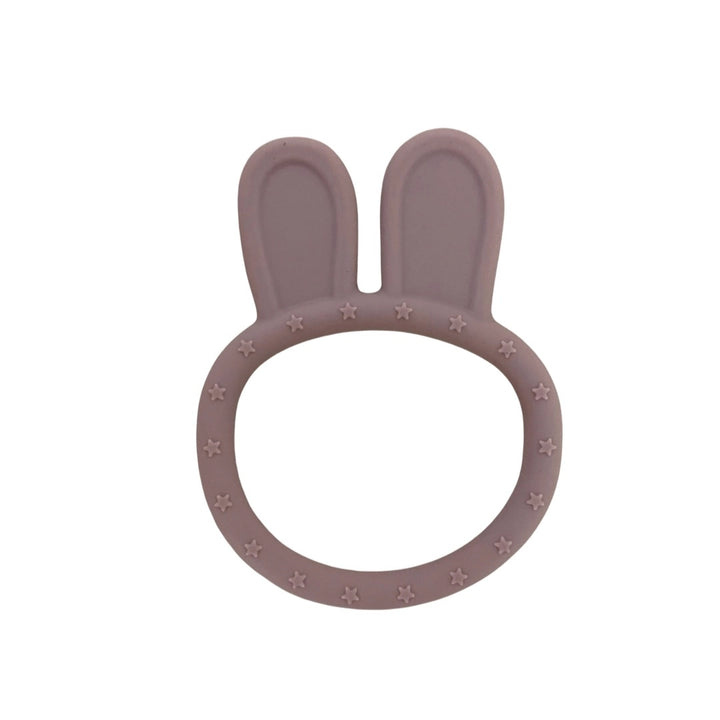 Bunny or Bear Baby Teething Ring Toy Nature Bubz Dummies and Teethers Bunny at Little Earth Nest Eco Shop