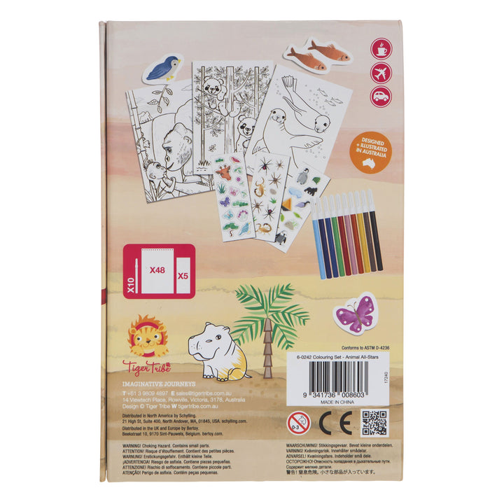 Tiger Tribe Colouring Set Tiger Tribe Activity Toys at Little Earth Nest Eco Shop