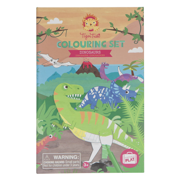 Tiger Tribe Colouring Set Tiger Tribe Activity Toys Dinosaurs at Little Earth Nest Eco Shop