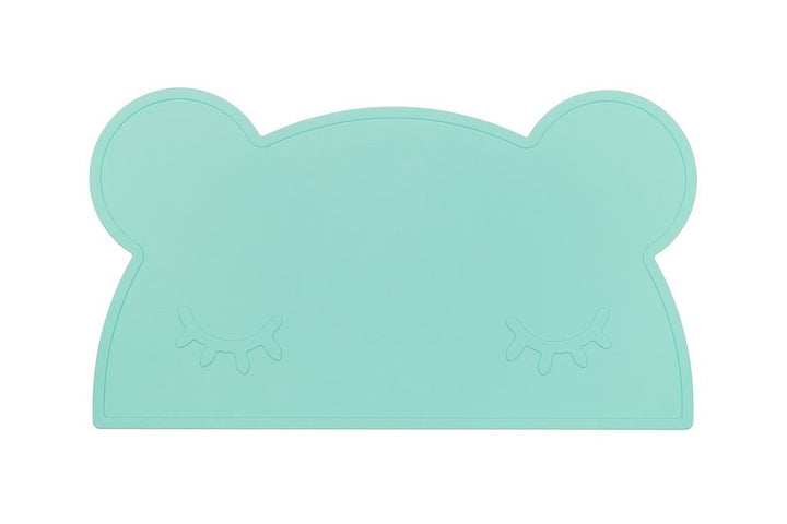 We Might Be Tiny Placemats We Might Be Tiny Dinnerware Bear / Mint Green at Little Earth Nest Eco Shop
