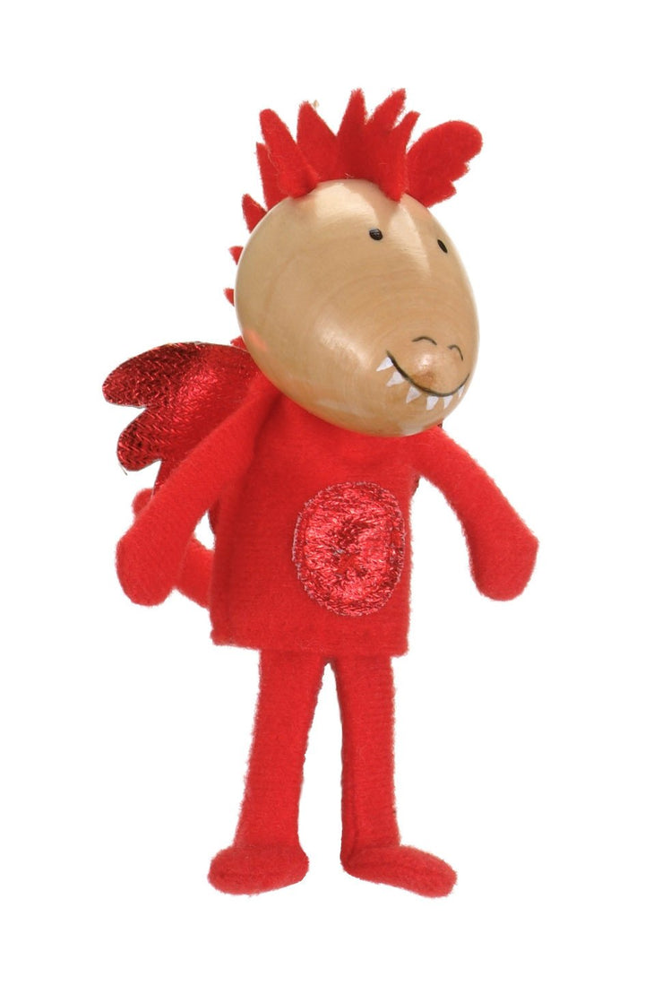 Boutique Finger Puppets Fiesta Crafts Toys Red Dragon at Little Earth Nest Eco Shop