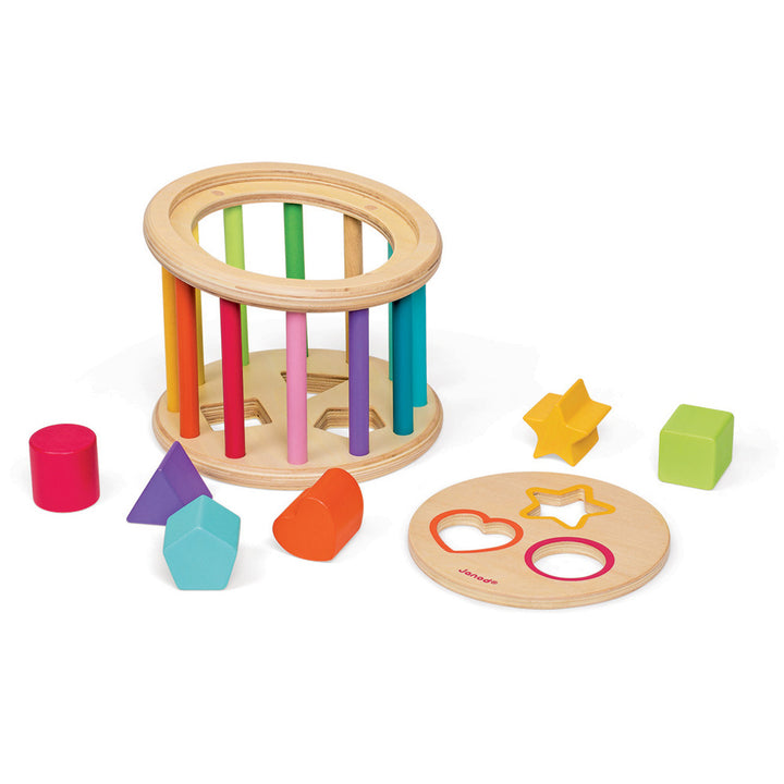 Janod Rainbow Shape Sorter Janod Activity Toys at Little Earth Nest Eco Shop