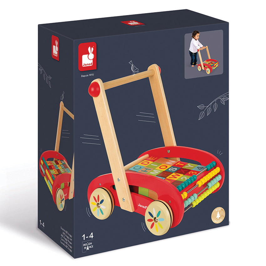 Janod ABC Walker Janod Baby Walkers and Entertainers at Little Earth Nest Eco Shop Geelong Online Store Australia