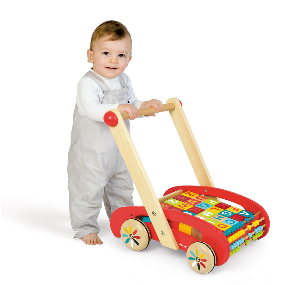 Janod ABC Walker Janod Baby Walkers and Entertainers at Little Earth Nest Eco Shop Geelong Online Store Australia