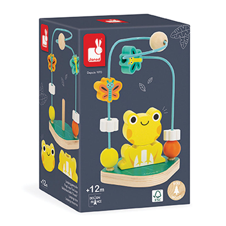 Jeu De Motricité Janod Maze Bead - Renard En Bois, Développe Concentration Enfant