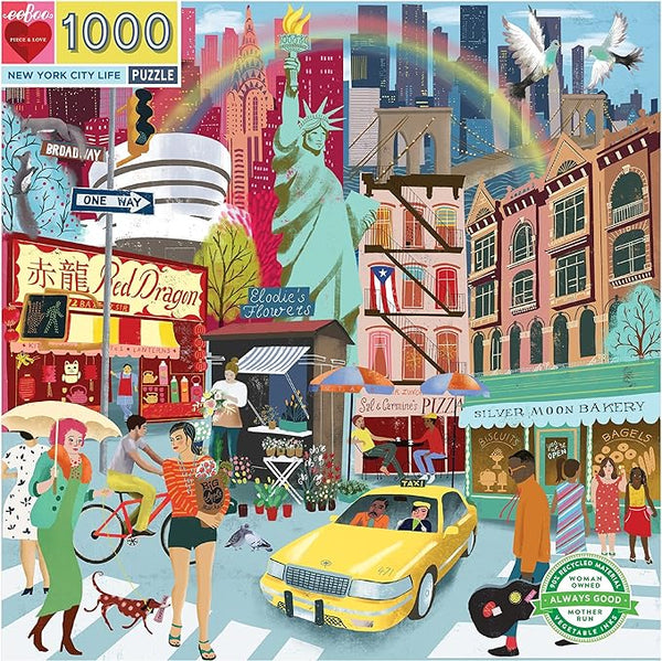 New York City Life 1000 Piece Puzzle by Eeboo Eeboo Puzzles at Little Earth Nest Eco Shop Geelong Online Store Australia