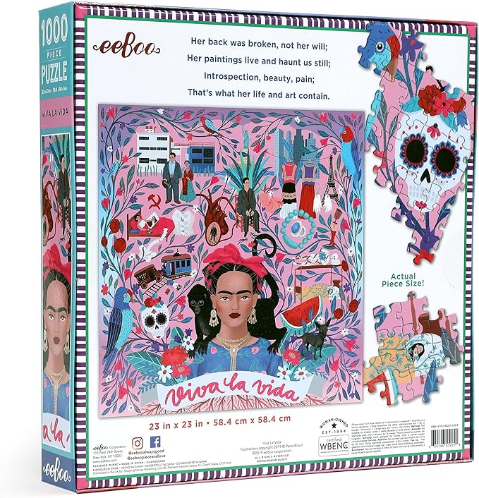 Viva La Vida 1000 Piece Puzzle by Eeboo Eeboo Puzzles at Little Earth Nest Eco Shop Geelong Online Store Australia