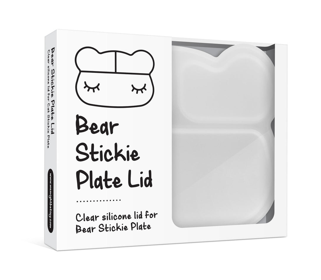 We Might Be Tiny Bear Stickie Plate Cover We Might Be Tiny Baby Feeding at Little Earth Nest Eco Shop Geelong Online Store Australia