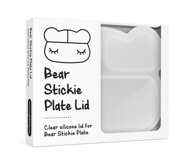 We Might Be Tiny Bear Stickie Plate Cover We Might Be Tiny Baby Feeding at Little Earth Nest Eco Shop Geelong Online Store Australia