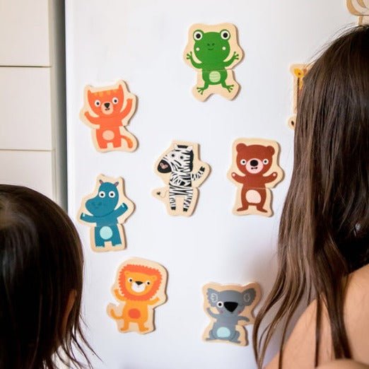 Djeco Cou Cou Animals Wooden Magnet Set Djeco Magnet Toys at Little Earth Nest Eco Shop Geelong Online Store Australia