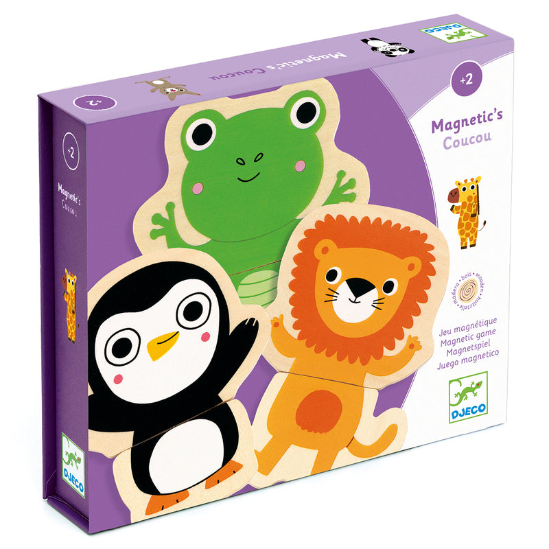 Djeco Cou Cou Animals Wooden Magnet Set Djeco Magnet Toys at Little Earth Nest Eco Shop Geelong Online Store Australia