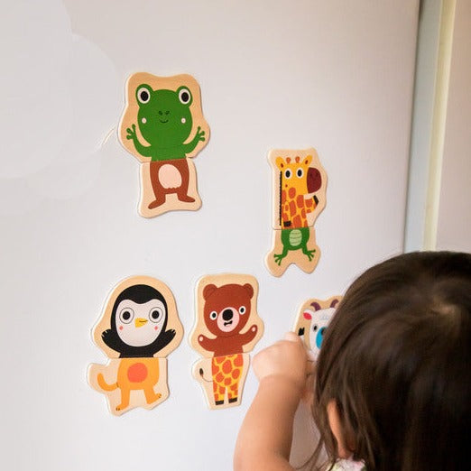 Djeco Cou Cou Animals Wooden Magnet Set Djeco Magnet Toys at Little Earth Nest Eco Shop Geelong Online Store Australia