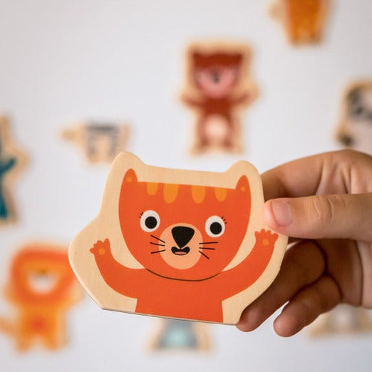 Djeco Cou Cou Animals Wooden Magnet Set Djeco Magnet Toys at Little Earth Nest Eco Shop Geelong Online Store Australia
