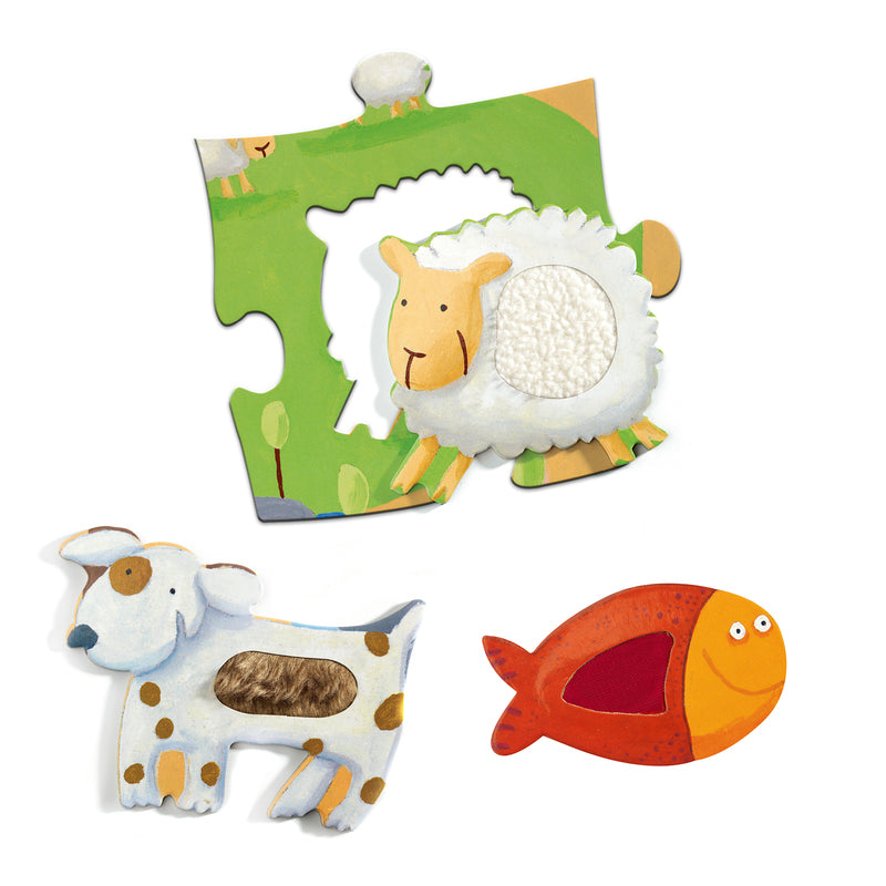 Djeco Tactile Farm Puzzle Djeco Puzzles at Little Earth Nest Eco Shop Geelong Online Store Australia