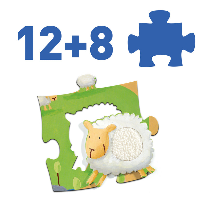 Djeco Tactile Farm Puzzle Djeco Puzzles at Little Earth Nest Eco Shop Geelong Online Store Australia