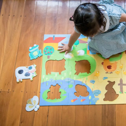 Djeco Tactile Farm Puzzle Djeco Puzzles at Little Earth Nest Eco Shop Geelong Online Store Australia