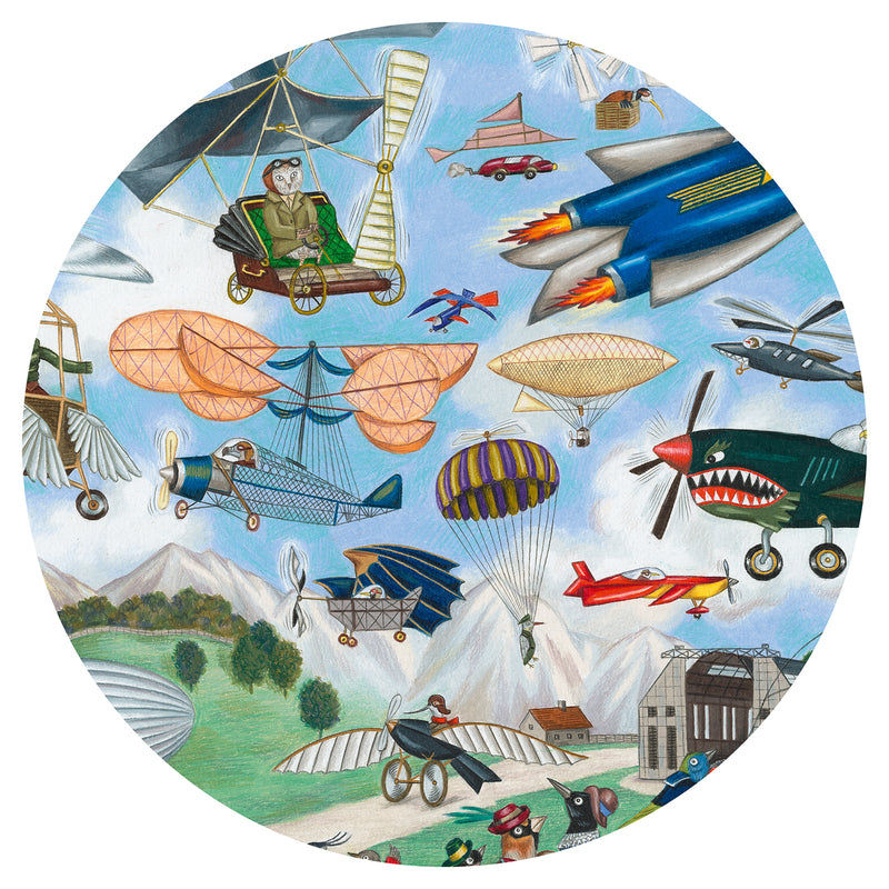 Djeco Aero Club Puzzle Observation and Poster 200 Piece Djeco Puzzles at Little Earth Nest Eco Shop Geelong Online Store Australia