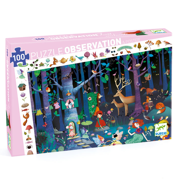 Djeco Enchanted Forest Puzzle 100 Piece Djeco Puzzles at Little Earth Nest Eco Shop