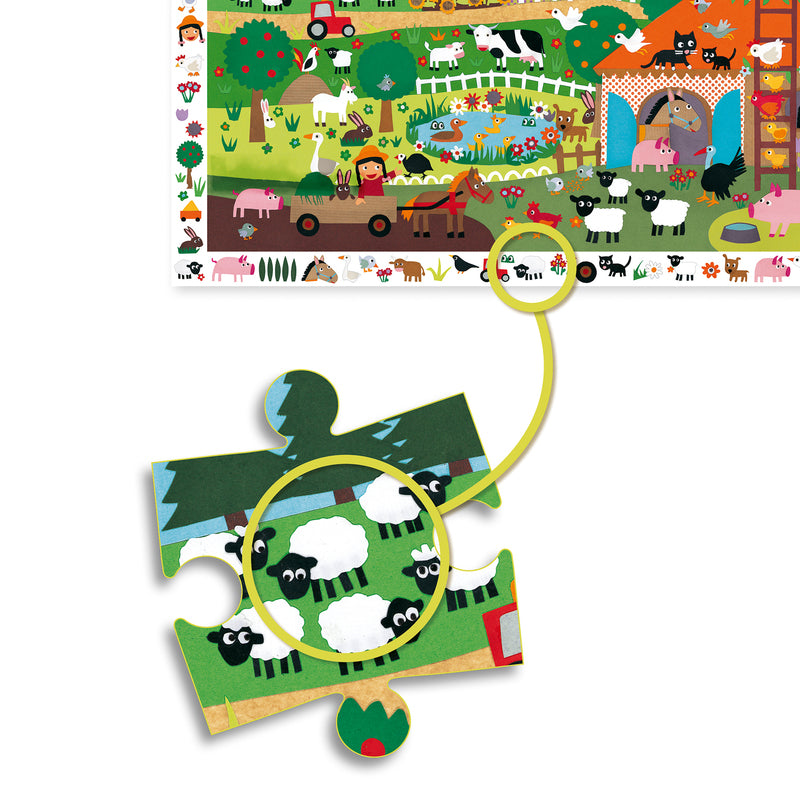 Djeco Farm Observation Puzzle 35 Piece Djeco Puzzles at Little Earth Nest Eco Shop Geelong Online Store Australia