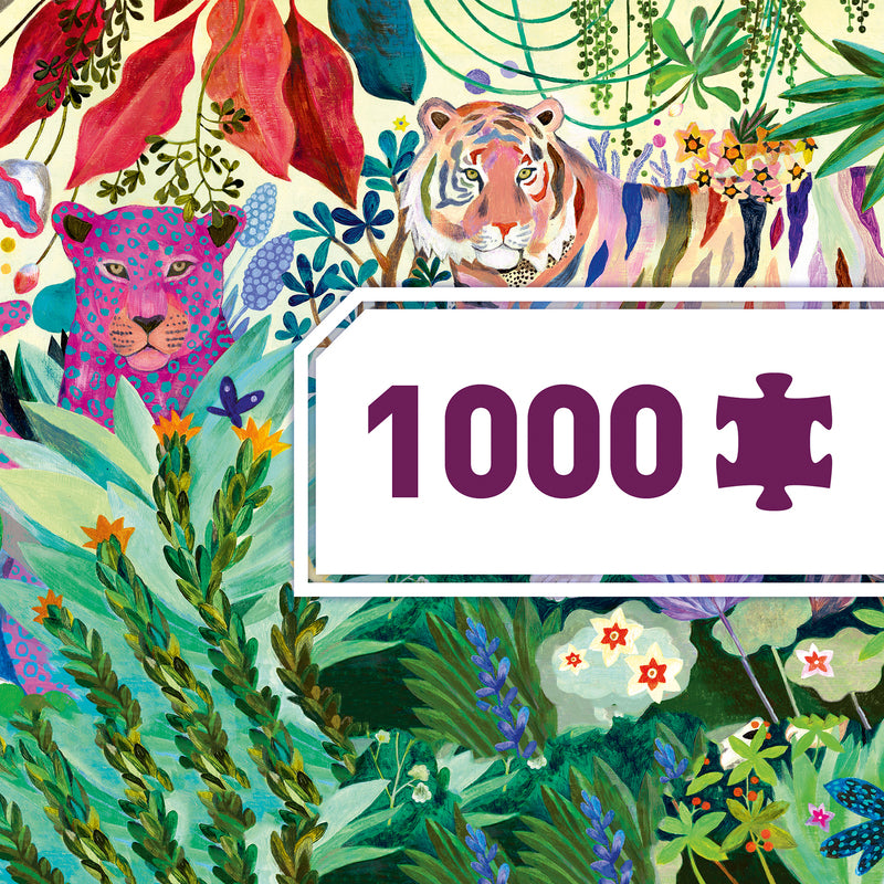 Djeco Rainbow Tigers Puzzle and Poster Set 1000 Piece Djeco Puzzles at Little Earth Nest Eco Shop Geelong Online Store Australia