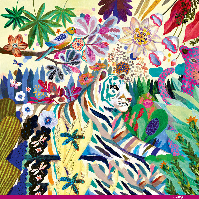 Djeco Rainbow Tigers Puzzle and Poster Set 1000 Piece Djeco Puzzles at Little Earth Nest Eco Shop Geelong Online Store Australia